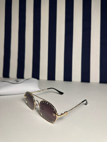 ✨ Velora Crystal Gold | Premium Kadın Güneş Gözlüğü