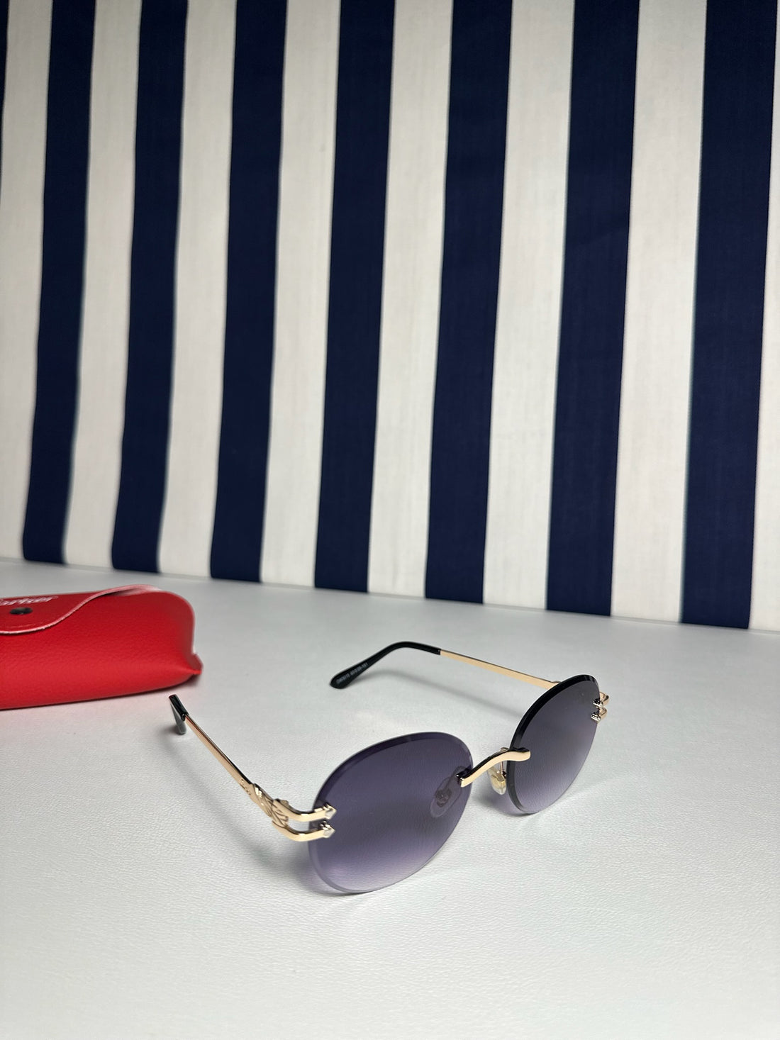 Velora Élite Gold Rimless Premium Güneş Gözlüğü